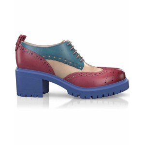 Block Heel Derby Shoes 33020